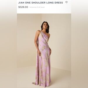Jiah One Shoulder Long Dress - Lilac / Pink